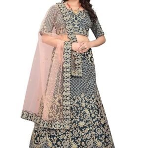 Traditional Heavy Embroidered Semi Stitched Lehenga Choli – Bridal Reception Wear