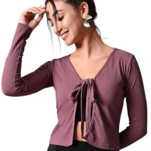Solid Black Top – Casual Wear with Regular Sleeves