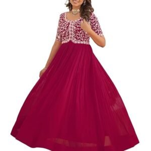 Georgette Embroidered Anarkali Gown – Ethnic Wear