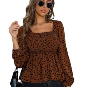 Sheetal Associates Women's Printed Regular Fit Puff Sleeves Top