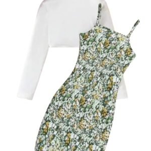 Trendy Princess Crop Top With One Piece Outlook Gives A Fancy Look