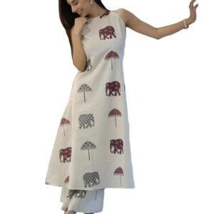 ANNI DESIGNER Women's Ethnic Co-Ord Set | Kurta Pant Set | Kurta Palazzo Set | Stylish Cotton Suit Set for Women, Festival Co-ord Set