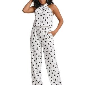 ONE SKY Jumpsuit For Women, Stylish designer jumpsuit For Ladies, Bold And Trendy Tropical Print, Sleeveless Fit for Girls