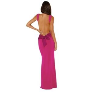 Women's Sexy One Shoulder Backless Maxi Dress Elegant Ruffled O Ring Sleeveless Evening Dress Long Dress Cocktail Dress
