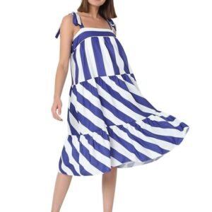 VERO MODA Women's Knee Length Polyester A-Line Dress